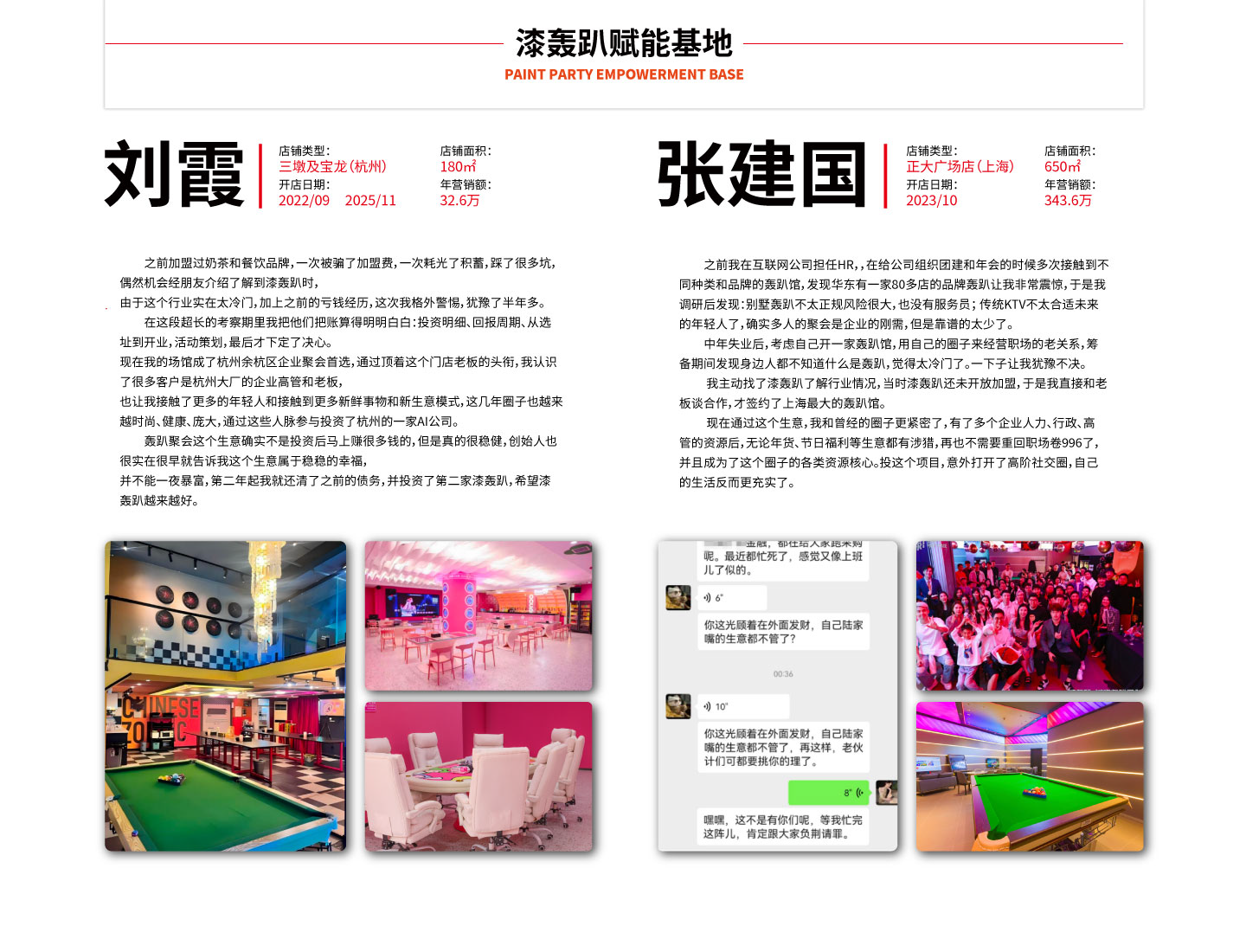 漆轰趴赋能基地 - 加盟商成功案例